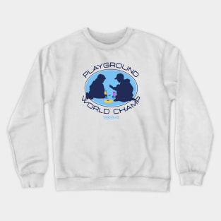 Playground World Champ - 90s Milk Cap Game Crewneck Sweatshirt